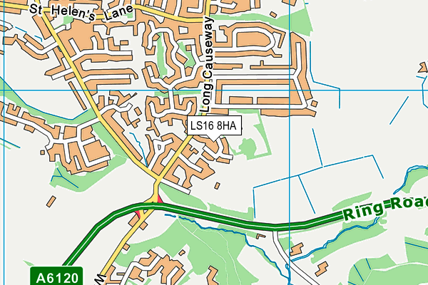 LS16 8HA map - OS VectorMap District (Ordnance Survey)