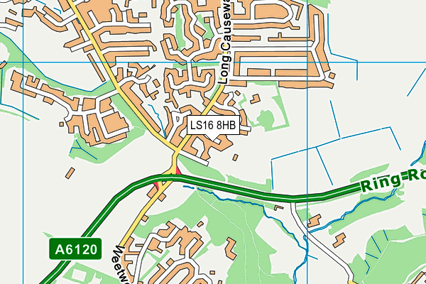 LS16 8HB map - OS VectorMap District (Ordnance Survey)