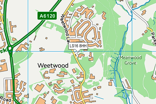 LS16 8HH map - OS VectorMap District (Ordnance Survey)
