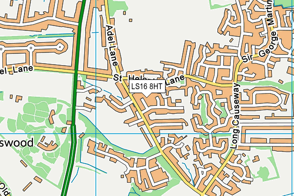 LS16 8HT map - OS VectorMap District (Ordnance Survey)