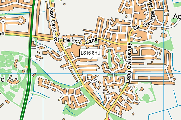 LS16 8HU map - OS VectorMap District (Ordnance Survey)