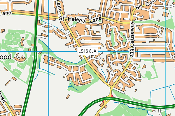 LS16 8JA map - OS VectorMap District (Ordnance Survey)