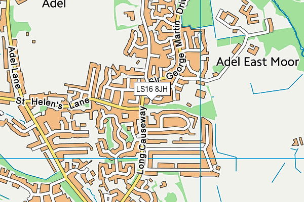 LS16 8JH map - OS VectorMap District (Ordnance Survey)