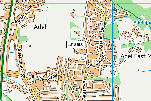 LS16 8LU map - OS VectorMap District (Ordnance Survey)