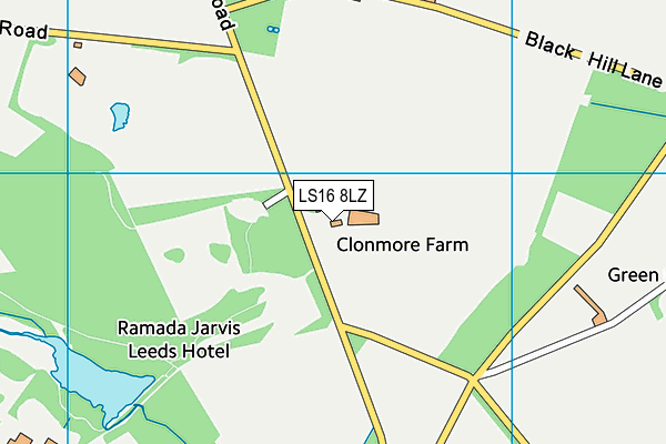 LS16 8LZ map - OS VectorMap District (Ordnance Survey)