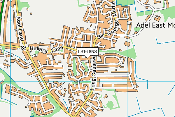 LS16 8NS map - OS VectorMap District (Ordnance Survey)