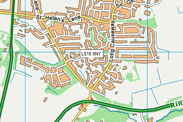 LS16 8NY map - OS VectorMap District (Ordnance Survey)