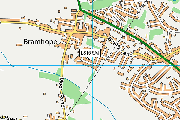 LS16 9AJ map - OS VectorMap District (Ordnance Survey)