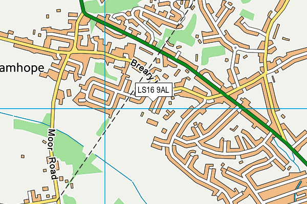 Bramhope Primary School map (LS16 9AL) - OS VectorMap District (Ordnance Survey)