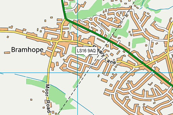 LS16 9AQ map - OS VectorMap District (Ordnance Survey)