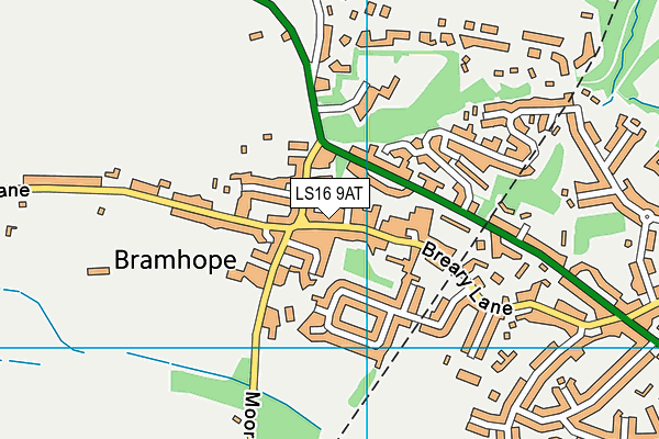 LS16 9AT map - OS VectorMap District (Ordnance Survey)