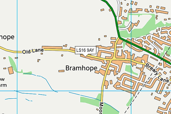LS16 9AY map - OS VectorMap District (Ordnance Survey)