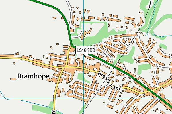 LS16 9BD map - OS VectorMap District (Ordnance Survey)