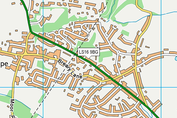 LS16 9BG map - OS VectorMap District (Ordnance Survey)