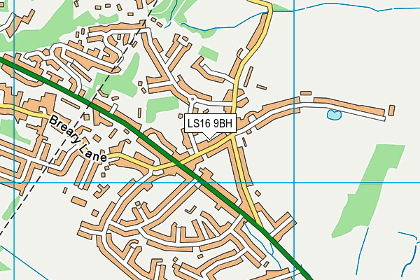 LS16 9BH map - OS VectorMap District (Ordnance Survey)
