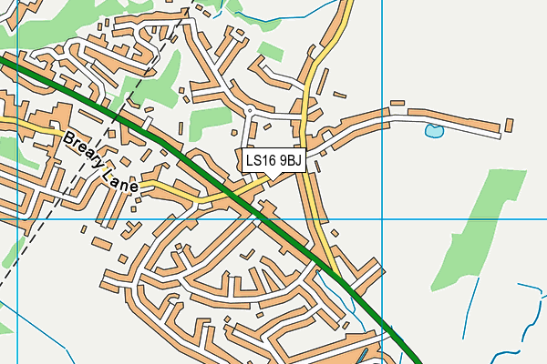 LS16 9BJ map - OS VectorMap District (Ordnance Survey)