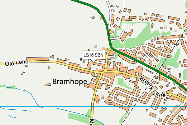 LS16 9BN map - OS VectorMap District (Ordnance Survey)