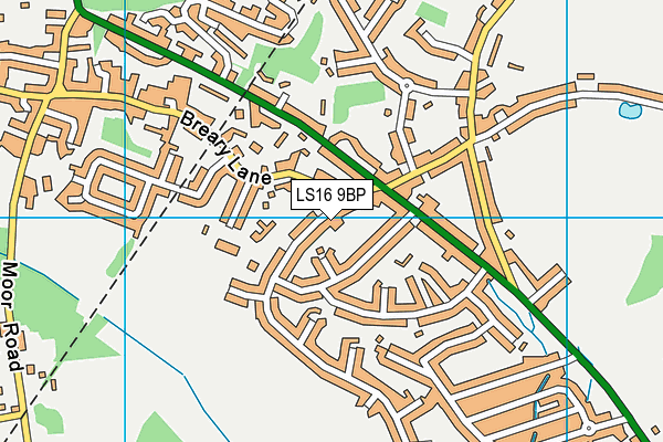 LS16 9BP map - OS VectorMap District (Ordnance Survey)