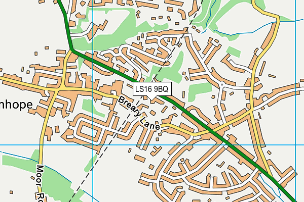 LS16 9BQ map - OS VectorMap District (Ordnance Survey)