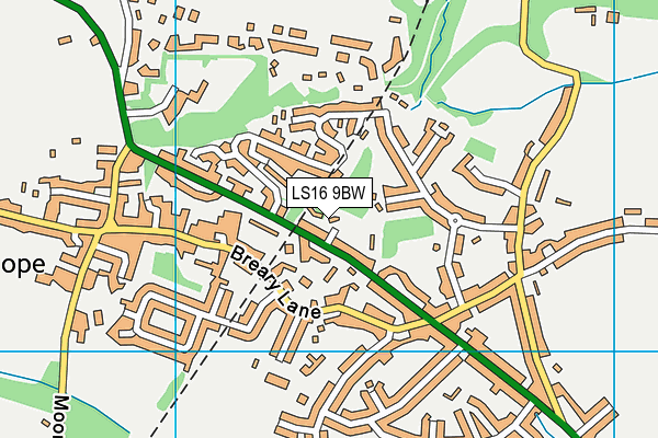 LS16 9BW map - OS VectorMap District (Ordnance Survey)