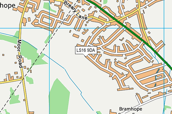 LS16 9DA map - OS VectorMap District (Ordnance Survey)