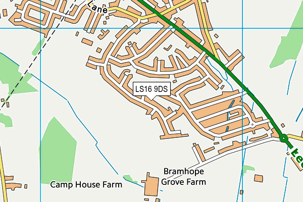 LS16 9DS map - OS VectorMap District (Ordnance Survey)