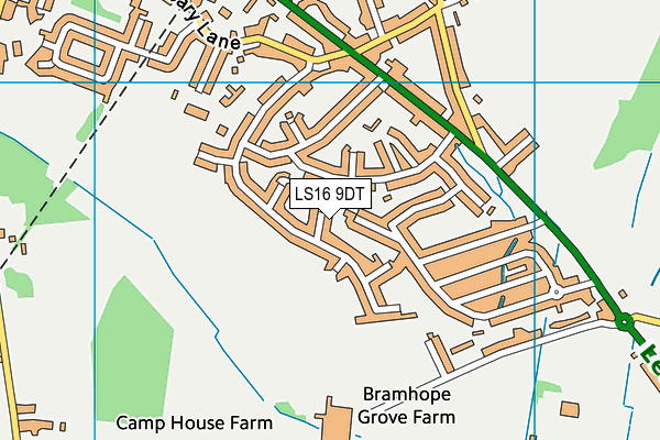 LS16 9DT map - OS VectorMap District (Ordnance Survey)