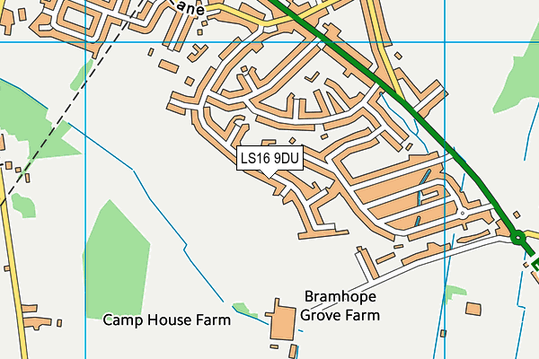 LS16 9DU map - OS VectorMap District (Ordnance Survey)