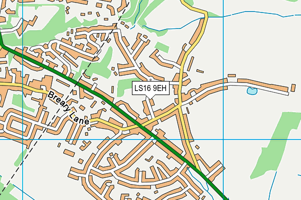LS16 9EH map - OS VectorMap District (Ordnance Survey)