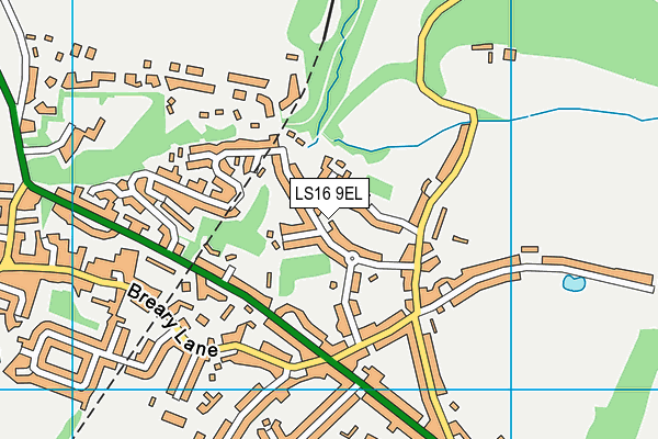 LS16 9EL map - OS VectorMap District (Ordnance Survey)