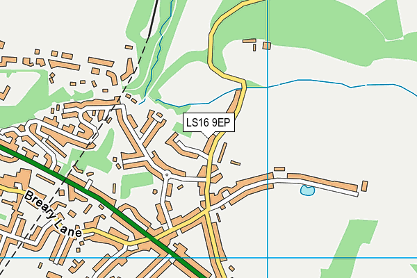 LS16 9EP map - OS VectorMap District (Ordnance Survey)