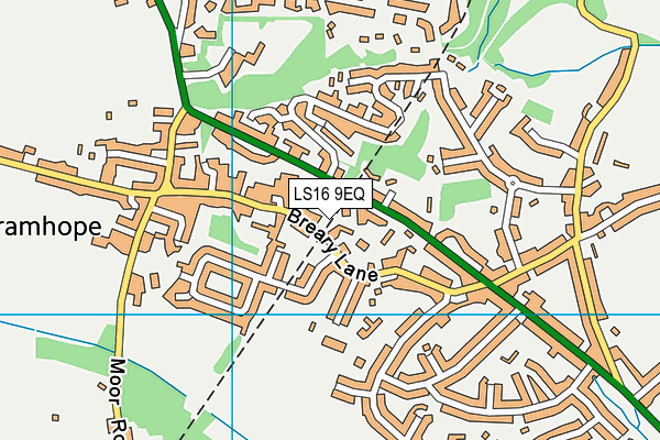 LS16 9EQ map - OS VectorMap District (Ordnance Survey)
