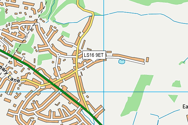 LS16 9ET map - OS VectorMap District (Ordnance Survey)