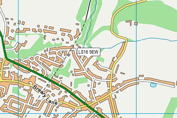LS16 9EW map - OS VectorMap District (Ordnance Survey)