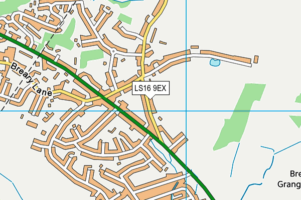 LS16 9EX map - OS VectorMap District (Ordnance Survey)