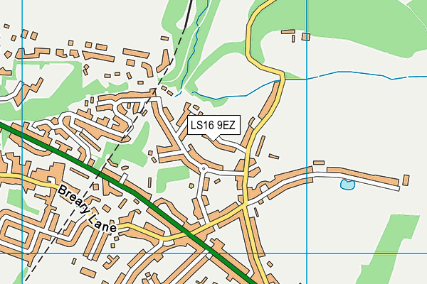 LS16 9EZ map - OS VectorMap District (Ordnance Survey)