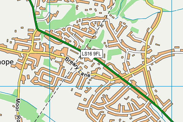 LS16 9FL map - OS VectorMap District (Ordnance Survey)