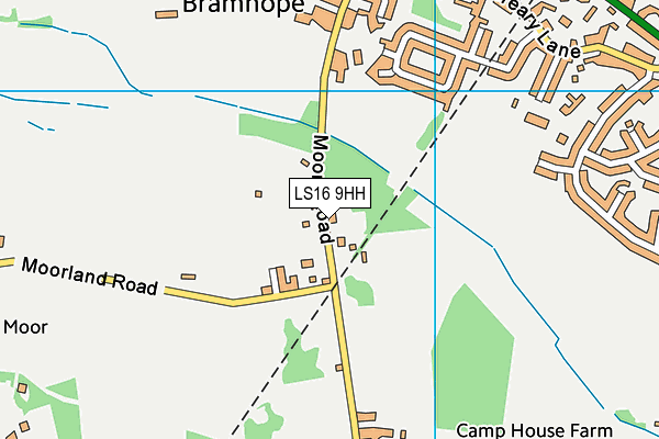LS16 9HH map - OS VectorMap District (Ordnance Survey)
