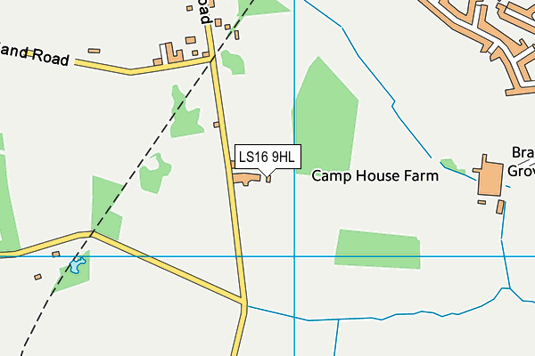 LS16 9HL map - OS VectorMap District (Ordnance Survey)