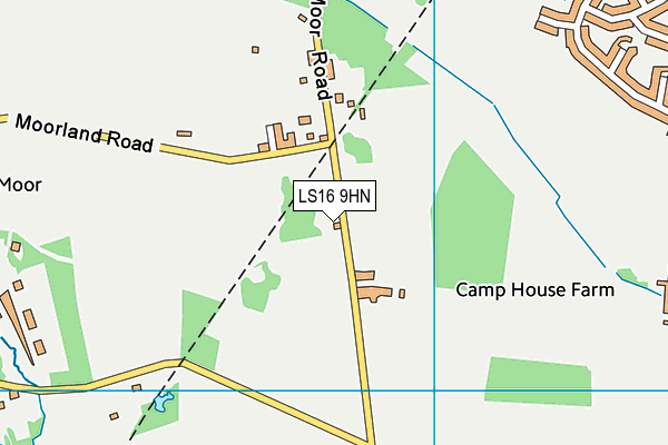 LS16 9HN map - OS VectorMap District (Ordnance Survey)