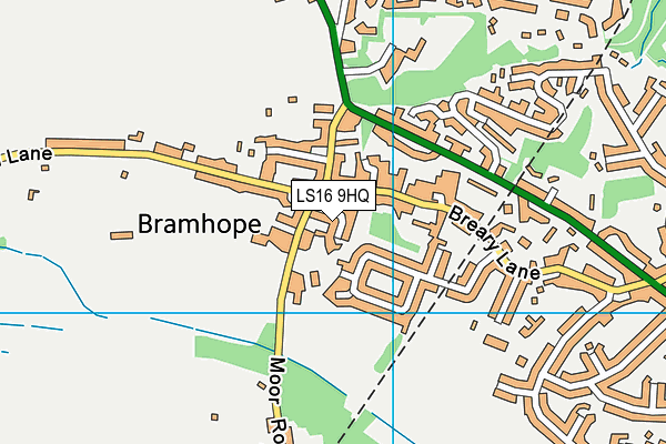 LS16 9HQ map - OS VectorMap District (Ordnance Survey)