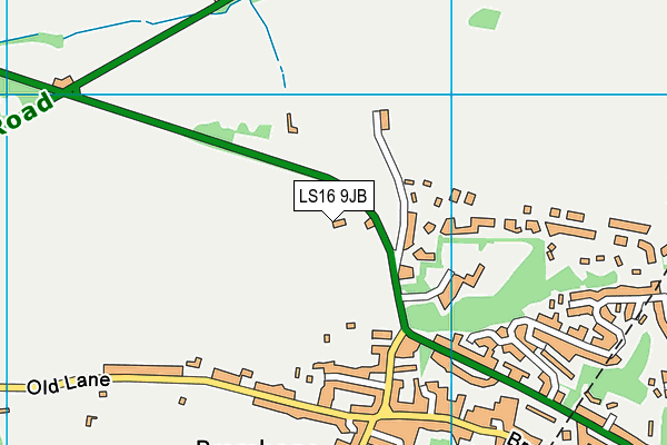 LS16 9JB map - OS VectorMap District (Ordnance Survey)