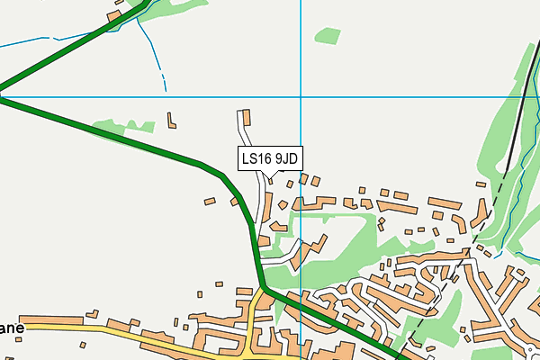 LS16 9JD map - OS VectorMap District (Ordnance Survey)