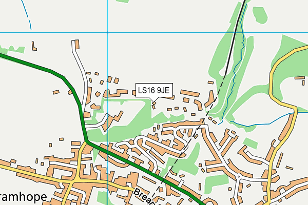LS16 9JE map - OS VectorMap District (Ordnance Survey)