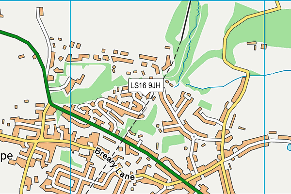 LS16 9JH map - OS VectorMap District (Ordnance Survey)