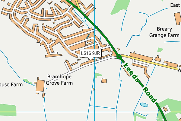 West Park Leeds Rufc map (LS16 9JR) - OS VectorMap District (Ordnance Survey)