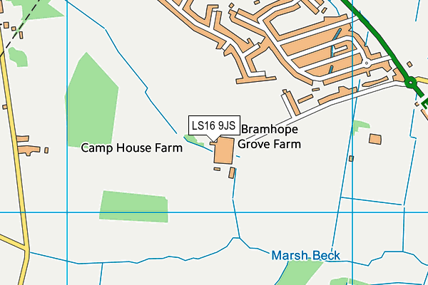 LS16 9JS map - OS VectorMap District (Ordnance Survey)