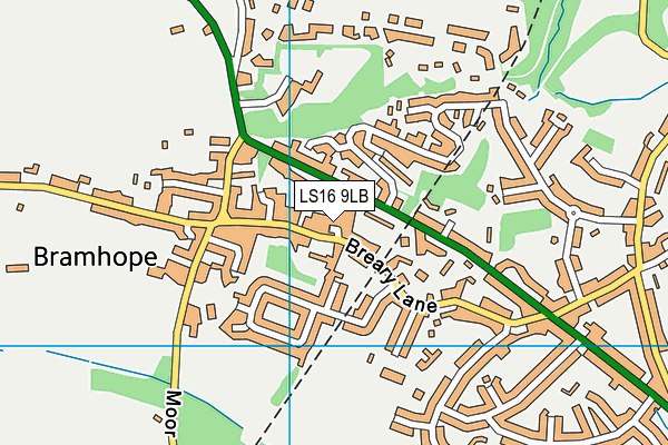 LS16 9LB map - OS VectorMap District (Ordnance Survey)