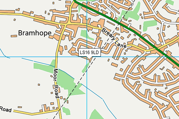 LS16 9LD map - OS VectorMap District (Ordnance Survey)