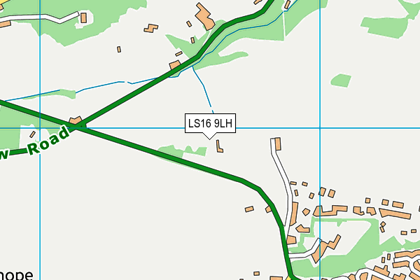 LS16 9LH map - OS VectorMap District (Ordnance Survey)